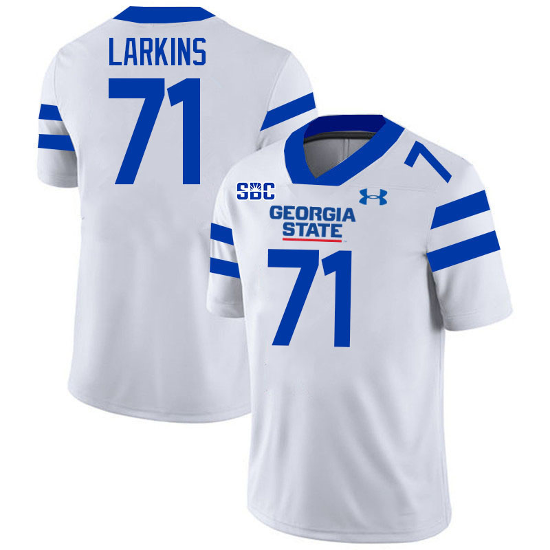 Georgia State Panthers #71 Will Larkins College Football Jerseys Stitched-White